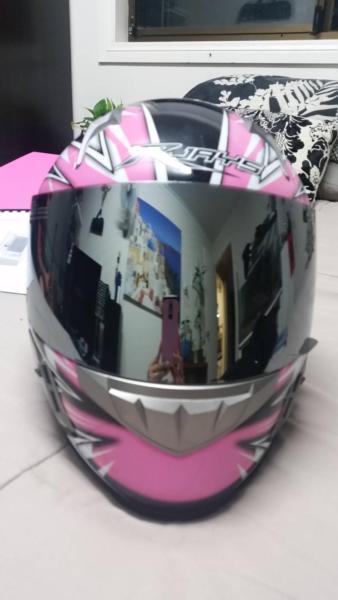 Rjays pink and black helmet ladies xxs