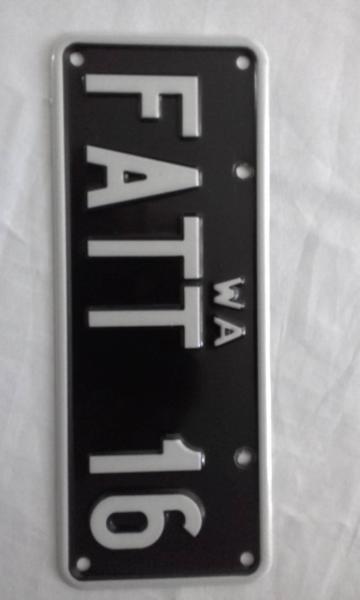 motorcycle personalized number plate
