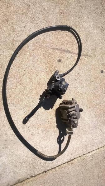 Honda xr600 front brake lever, caliper and cable