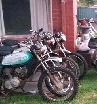 WANTED YOUR OLD JAP BIKES 250 N UNDER ONLY HAVE $200 ono