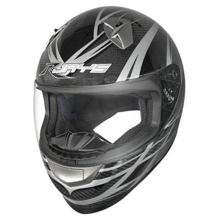 Motorbike helmet - Rjays CFK-1 Black Grey Carbon Fibre Helmet