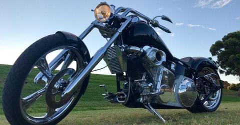 Harley Davidson softail supercharged custom
