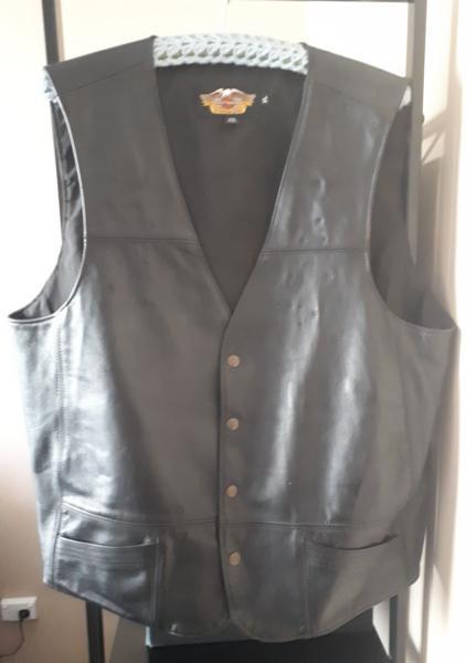 Genuine leather Harley Davison motorcycle vest