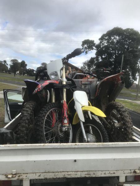 Wanted Dirt Bikes Cash Paid Same Day!