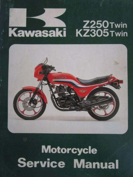Genuine 1983 factory Z250/KZ250 twin motorcycle workshop manual