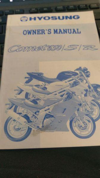 HYOSUNG COMET 650 S / R OWNER'S MANUAL