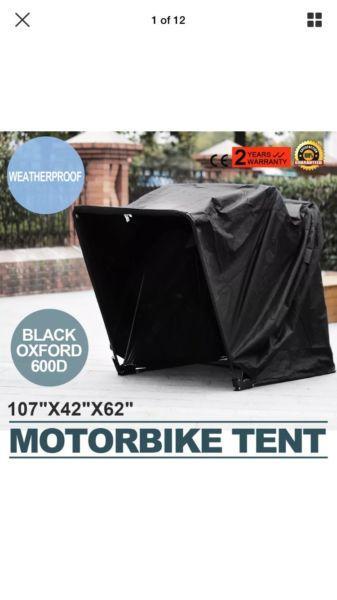 Motorcycle cover retractable shelter tent garage frame