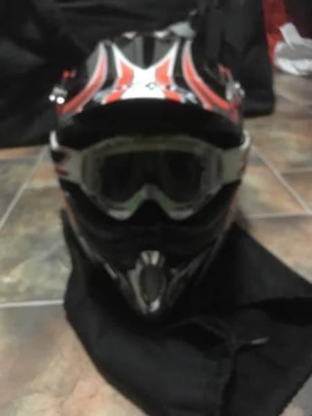 Red and black helmet XL