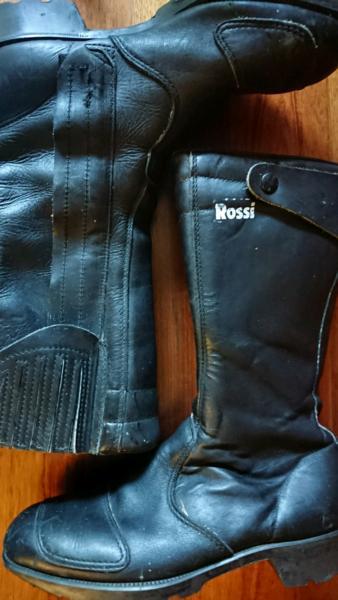 Rossi motorcycle boots size 7 uk 8 us