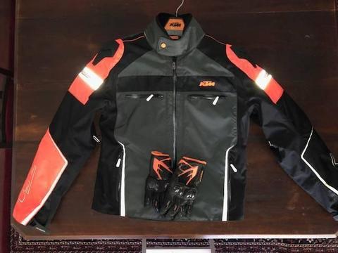 Genuine KTM jacket & competitive racing gloves...never worn!