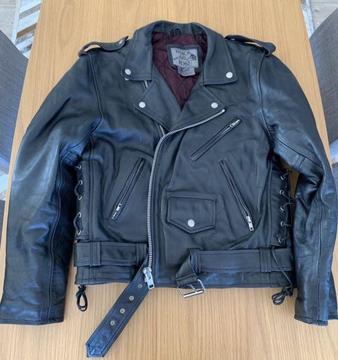 Black Rose ladies leather biker jacket and leather riding pants