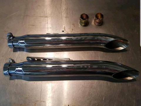 Motorcycle Chrome Exhaust Turn Out Pipes