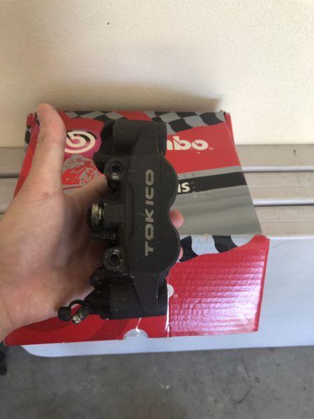 Tokico brake calipers off 2014 Honda cbr 1000rr