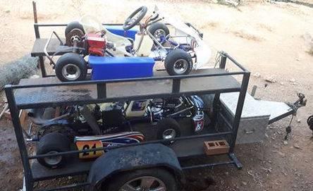 2 Go Karts and Trailer for Sale