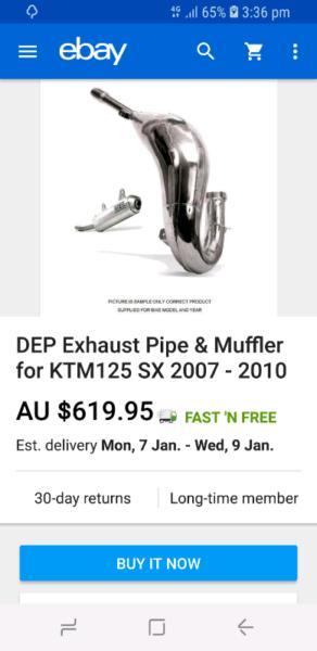 Wanted ktm 125sx 2007 exhaust