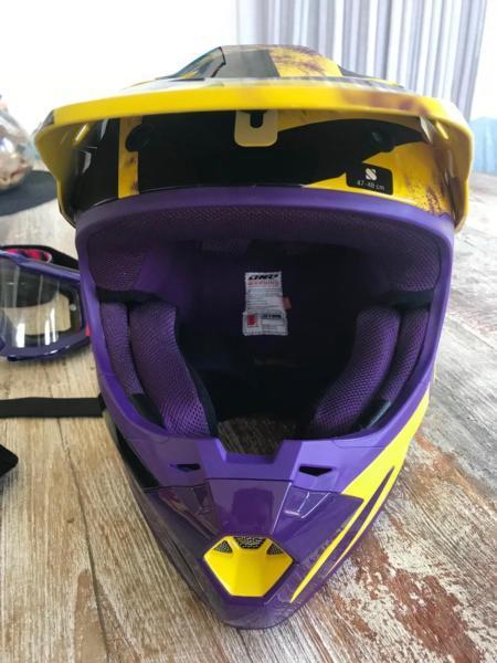 JNC Motor Cross Helmet Gloves Goggles