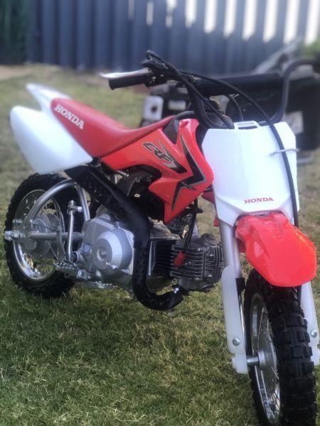 Crf 50 with safety gear