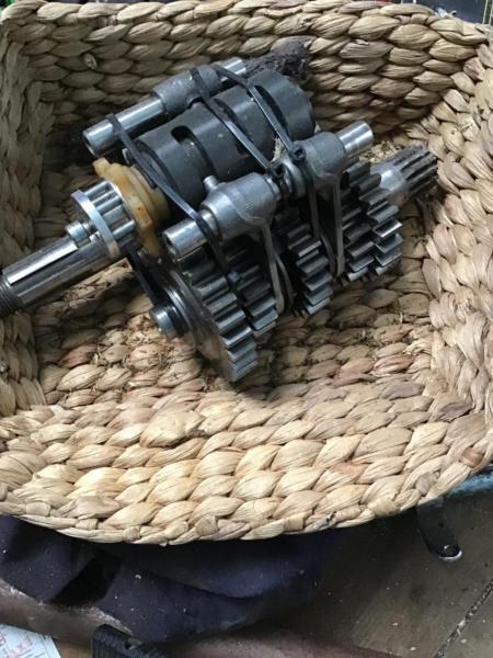 Ktm 1994 gs 300cc gearbox gears look good for spares go easy