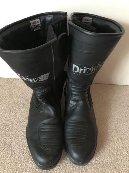 Men's dri-rider waterproof boots 13 , oneal boots and draggin pants