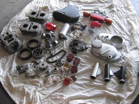 Motorcycle parts Honda CB72 CB77 1960's parts