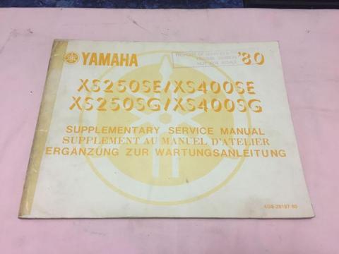 Genuine Yamaha SX250SE/SX400SE,XS250SG/XS400SG Service Manual