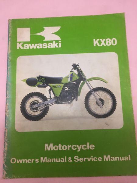 Genuine Kawasaki KX 80 Owners & Service Manual 1980 Model