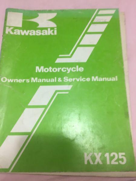 Genuine Kawasaki KX125 Oct 1983 Owners & Service Manual