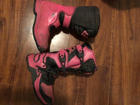 Fox Comp 5 MX riding boots Pink Youth