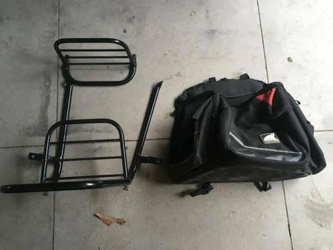 Motorcycle Gear Rack and Bag