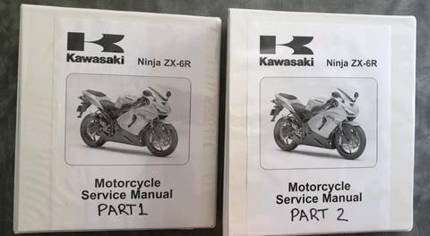 *****2006 Kawasaki ZX6R service manual in folders