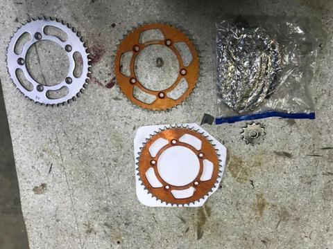KTM65sx sprockets and chain