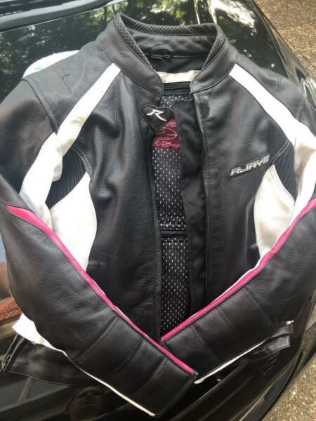 RJays Ladies Leather Motorcycle Jacket in Small, great condition