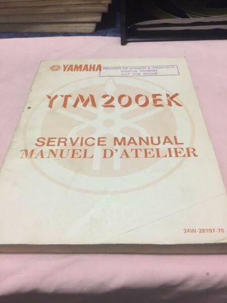 Genuine Yamaha YTM200EK (3 Wheeler) 1983 Service Manual