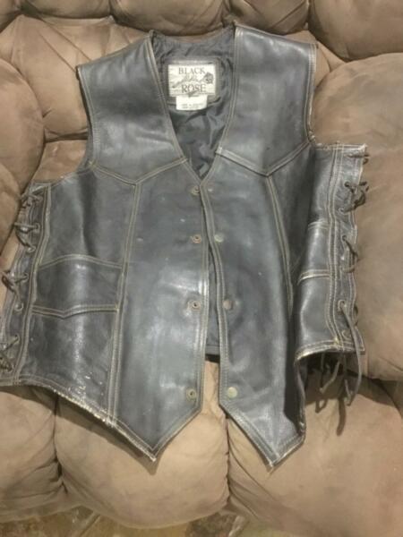 Motorcycle Leather vest