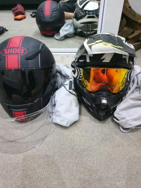SHOEI, FLY racing helmets
