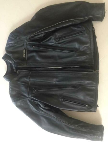 Harley Davidson FXRG black leather waterproof motor bike jacket
