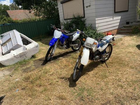 2003 yzf450 and 1997 xt225