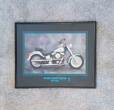 Harley Davidson 1992 Fatboy Collectable Framed Print
