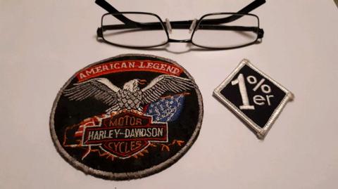 HARLEY DAVIDSON SEW ON PATCH & 1%er IRON ON PATCH