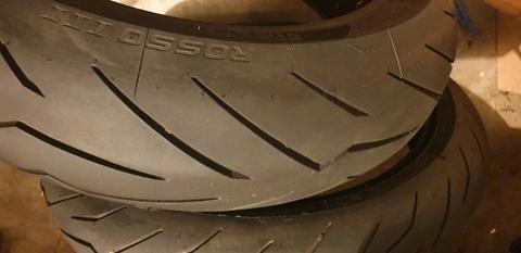 PIRELLI DIABLO ROSSO III SET OF TYRES FRONT AND REAR *NEAR NEW*