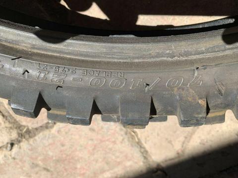 Motor bike tyre Dunlop 70/100-21