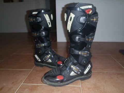 MOTO X Boots Crossfire by SIDI , Size 9.5usa -43 euro - 9uk
