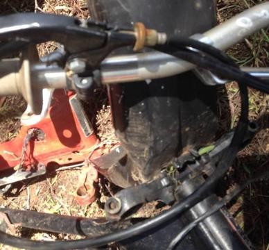 1982 Honda XR80 XR 80 CLUTCH CABLE AND CLUTCH LEVER BRACKET ASSEM
