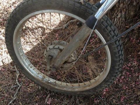 Suzuki TS125 TS 125 1974 Front Wheel and Tyre Front Rim