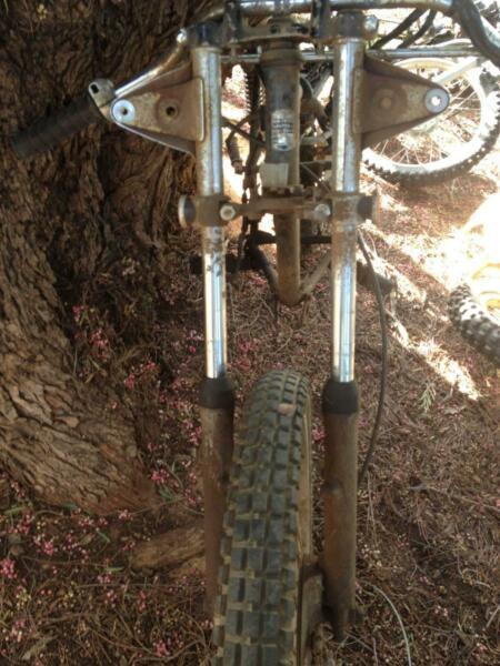 1974 TS125 Suzuki TS 125 Front Fork Legs and Triple Trees Front S