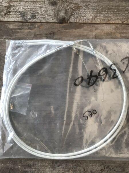 Harley Davidson Chrome Braided Pearl throttle cables new, 42inch