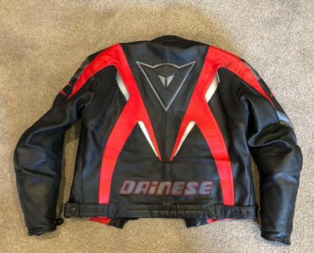 Dainese Motor Cycle Leathers w/ pants boots and gloves good cond