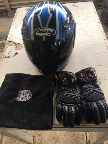 Helmet and motorcycle gear