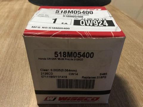 Brand New Wiseco Piston and RIngs to fit 1985-86 Honda CR125