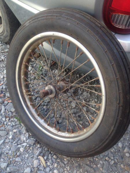 Old Classic Spoke Sidecar Wheel & Tyre Inoue 3.25-16